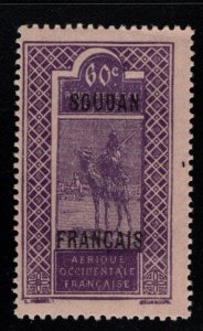 French Sudan Scott 40 Mint Hinged, MH* Camel Rider stamp