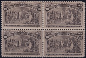 #237 Mint NH, VF, Block of 4, few separated perfs (CV $1,060) (CV $265 - ID46...