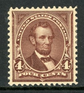 USA 1895 Lincoln 4¢ Lilac Brown Scott # 280A Mint Q49 