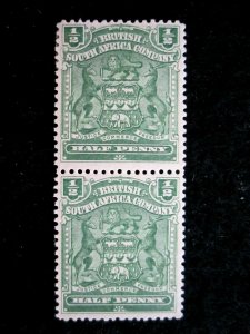 RHODESIA - SCOTT# 59 - PAIR - MH - CAT VAL $15.00