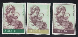 Ireland 'Virgin and Child' by Guercino Christmas 3v 1978 MNH SG#433-435