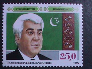 ​TURKMENISTAN-1992 SC#7-PRESIDENT SAPARMURAD NIYAZOV MNH VERY FINE