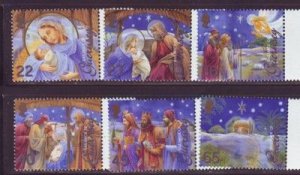 Guernsey Sc 784-789 2002 Christmas stamp set mint NH
