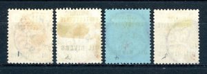 1892 Niger Coast Oil Rivers Protectorate Scott #1-2, 4-5 Used