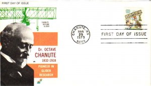 C94 Octave Chanute  Airmail Stamp   Spectrum Cachet