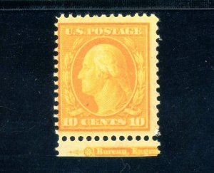 USAstamps Unused FVF US1908 Washington Partial Imprint Scott 338 OG MNH SCV $165