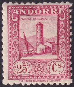 Andorra Spanish 1937 Sc 30 MNH**