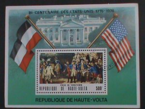 BURKINA FASO-1976-SH101- THE WHITE HOUSE-U.S.A. CTO S/S VF LAST ONE-HARD TO FIND