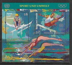 1996 UN-Vienna - Sc 207 - MNH VF - mini sheet - sport and environment