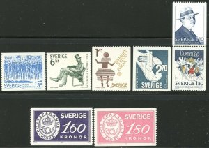 SWEDEN Sc#1446//1485 1983-84 Four Complete & One Part Sets OG Mint NH