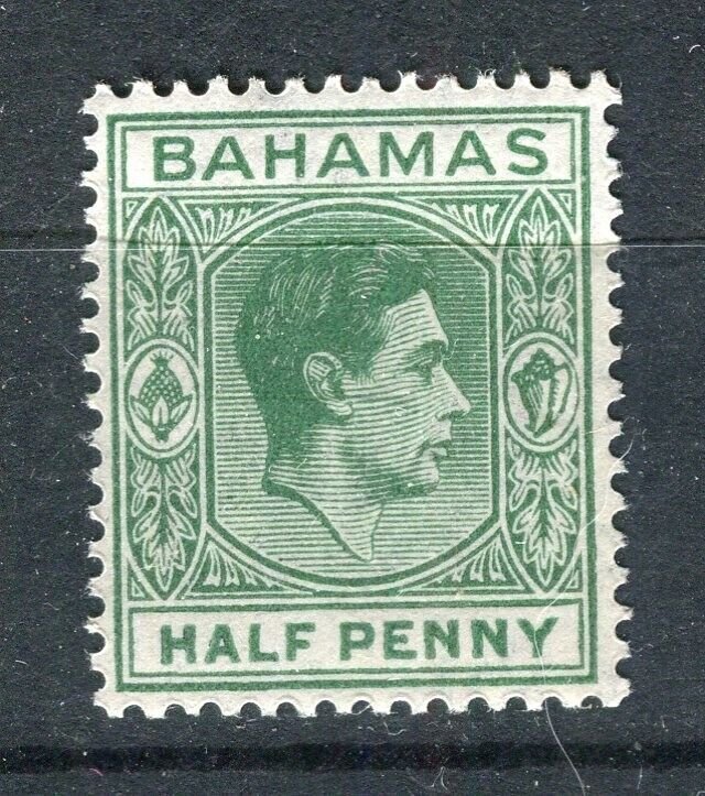 BAHAMAS; 1938 early GVI Portrait issue Mint hinged Shade of 1/2d. value