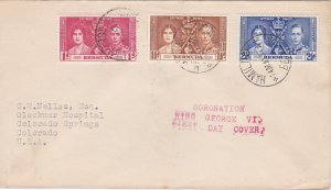 Bermuda # 115-117, King George VI Coronation, First Day Cover