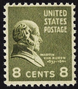 US 813 MNH VF 8 Cent Martin Van Buren