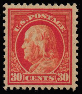 US Scott #516 - VF - 30c Franklin - Orange Red - MNH - 1917