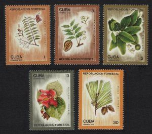 Caribic trees Flowers Reafforestation 5v 1975 MNH SG#2222-2226