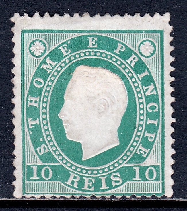 St. Thomas and Prince Islands - Scott #16 - MH - See description - SCV $4.25