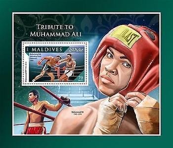 2016 Maldives. Muhammad Ali. Michel Code: 6730 / Bl.1011  |  Scott Code: 3812