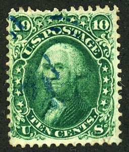U.S. #68 USED BLUE CANCEL NICE CENTERING