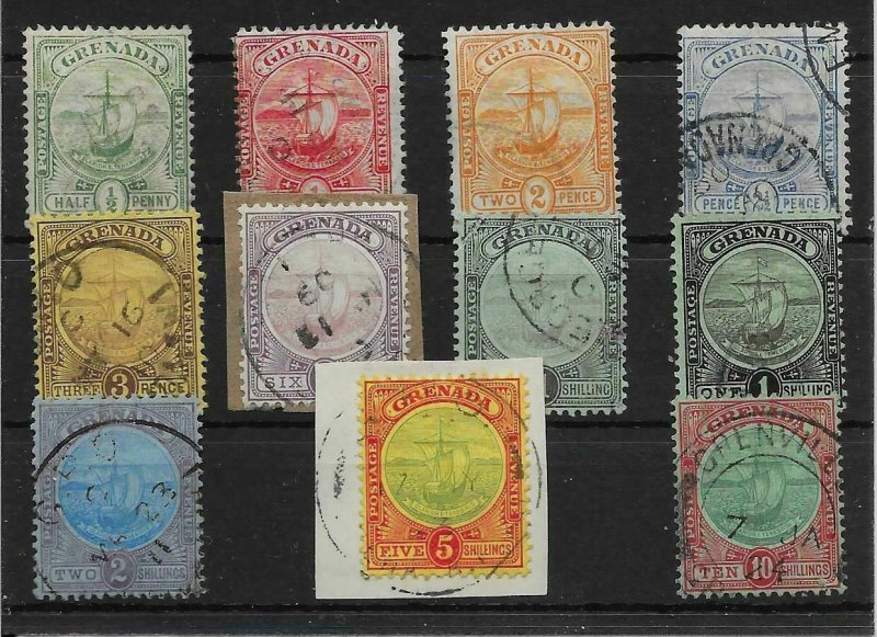 GRENADA SG77/88 1906-11 DEFINITIVE SET OF 11 USED