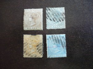 Stamps - Ceylon - Scott# 63,64,66,70 - Used Part Set of 4 Stamps