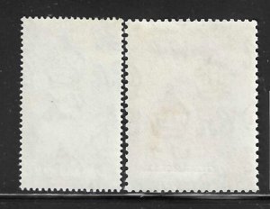 GIBRALTAR SCOTT #121-122 1948 SILVER WEDDING ISSUE- MINT NEVER HINGED