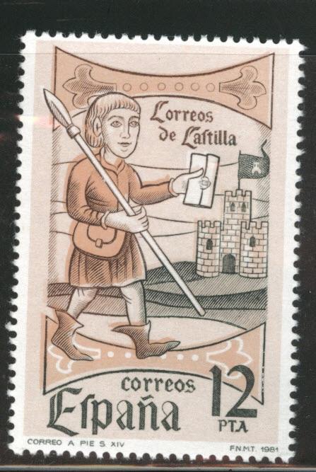 SPAIN Scott 2242 MNH** 1981 Mail Messenger stamp