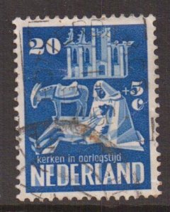 Netherlands   #B218  used  1950  churches  20 + 5 c