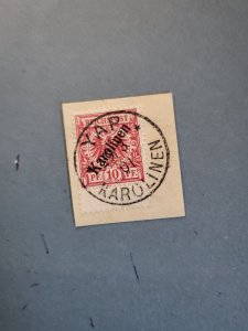 Stamps Caroline Islands Scott #3a used on a piece