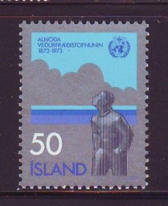 Iceland Sc 460 1973 WMO stamp mint NH