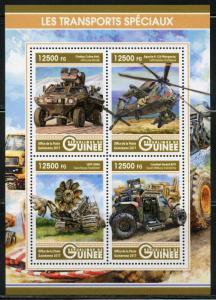 GUINEA 2017  MILITARY SPECIAL TRANSPORT  SHEET  MINT NH