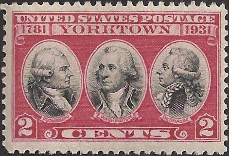 # 703 MNH - SCV-0.50 - CARMINE ROSE AND BLACK - YORKTOWN