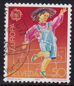 Switzerland - 1989 - Scott #834 - used - Europa Hopscotch