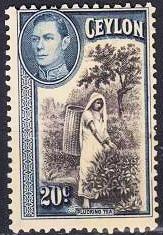 Ceylon - 1938 KGVI 20c Sc# 283 - MLH  (8679)