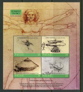 PALAU 2019 500th MEMORIAL LEONARDO DA VINCI SHEET MINT NEVER HINGED