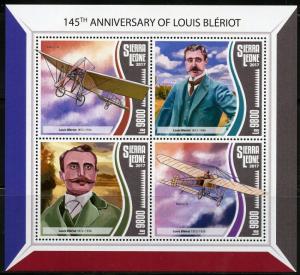 SIERRA  LEONE  2017  145th BIRTH OF LOUIS BLERIOT SHEET MINT NH