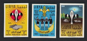 Libya 3rd Boy Scouts' Meeting Tripoli 3v Imperf 1962 MNH SG#278-280 MI#122B-124B