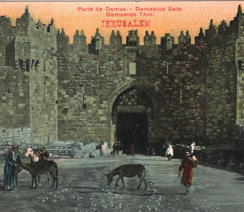 PALESTINE Overprint Egypt EEF 8m Red Postcard Jerusalem 1925 Wendover MA993