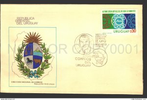 1978 UPU Mohamed I Sobhi Egypt diplomat - Uruguay special cancel cover  A_4295