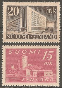 FINLAND Sc# 247 - 248 MH FVF Set2 Helsinki Architecture