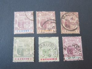 Mauritius 1895 Sc 91,93,95,97,99,103 FU