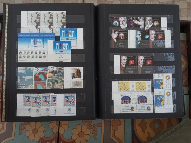 Israel 3 stockbooks full of MNH stamps w/tabs good value