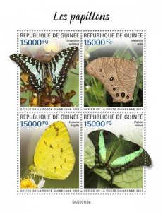 Guinea - 2021 Butterflies, Swordtail, Swallowtail - 4 Stamp Sheet - GU210112a