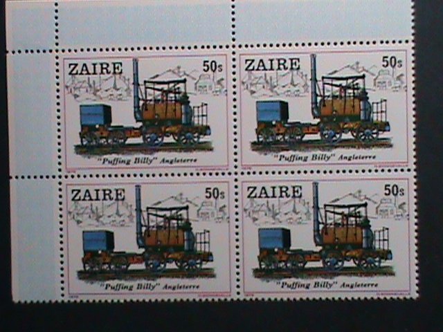 ZAIRE-1980 SC# 935-42-WORLD FAMOUS TRANIS-MNH IMPRINT BLOCK SET VERY FINE