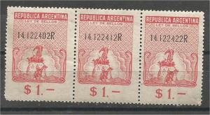 ARGENTINA, 1957, MNH $1, REVENUE