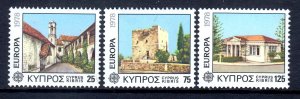 Cyprus 1978 EUROPA - Architecture Complete Mint MNH Set SC 495-497