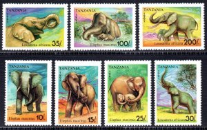 Tanzania - 1991 Elephants Set MNH** SG 1074-1080