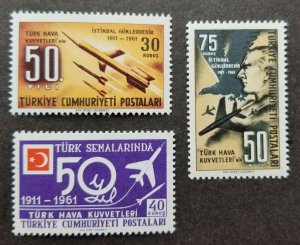 *FREE SHIP Turkey 50th Anniv Of Airforce 1961 Aircraft War Airplane (stamp) MNH