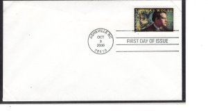 US  FDC 3444  ... Asheville, NC postmark, Thomas Wolfe  7502465