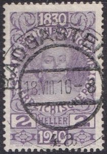Austria 129 (used) 2h Maria Theresa, vio (1910)