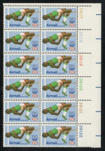 ALLY'S STAMPS US Plate Block Scott #C97 31c 1980 Olympics [12] MNH [W-52b]